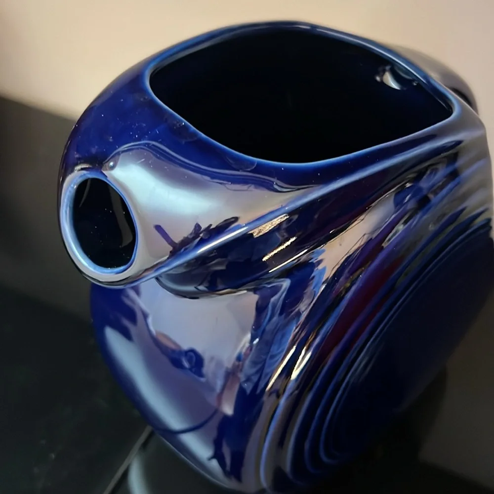 Fiesta ware disc pitcher -  cobalt blue